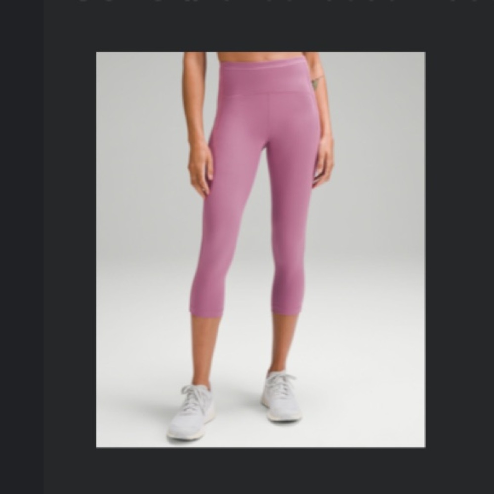EUC Lululemon Swift Speed crop tights size 10 velvet dust